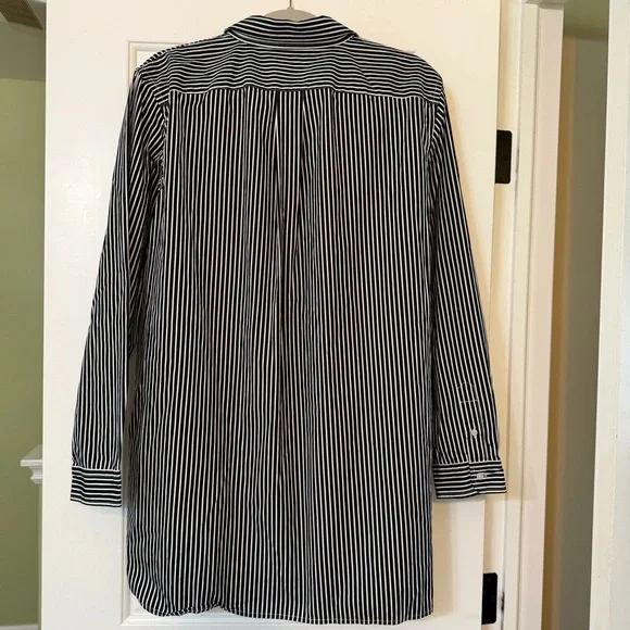Ralph Lauren Women’s Black White Striped Long Sleeve Button Up Shirt Size XL - Picture 4 of 9